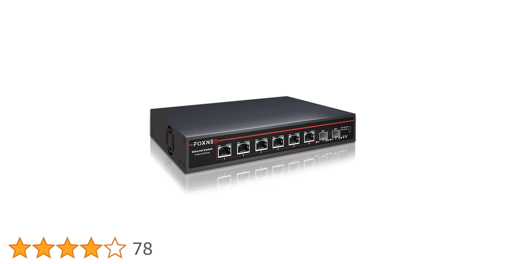 Amazon | FOXNEO 10gbps スイッチングハブ 8ポート(全て10G RJ45